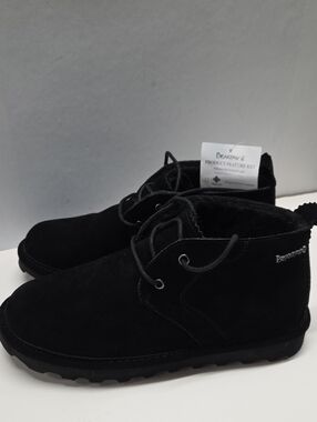 BearPaw Black Suede Lace-Up Chukka Boots Size 9